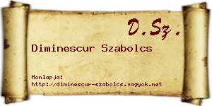 Diminescur Szabolcs névjegykártya